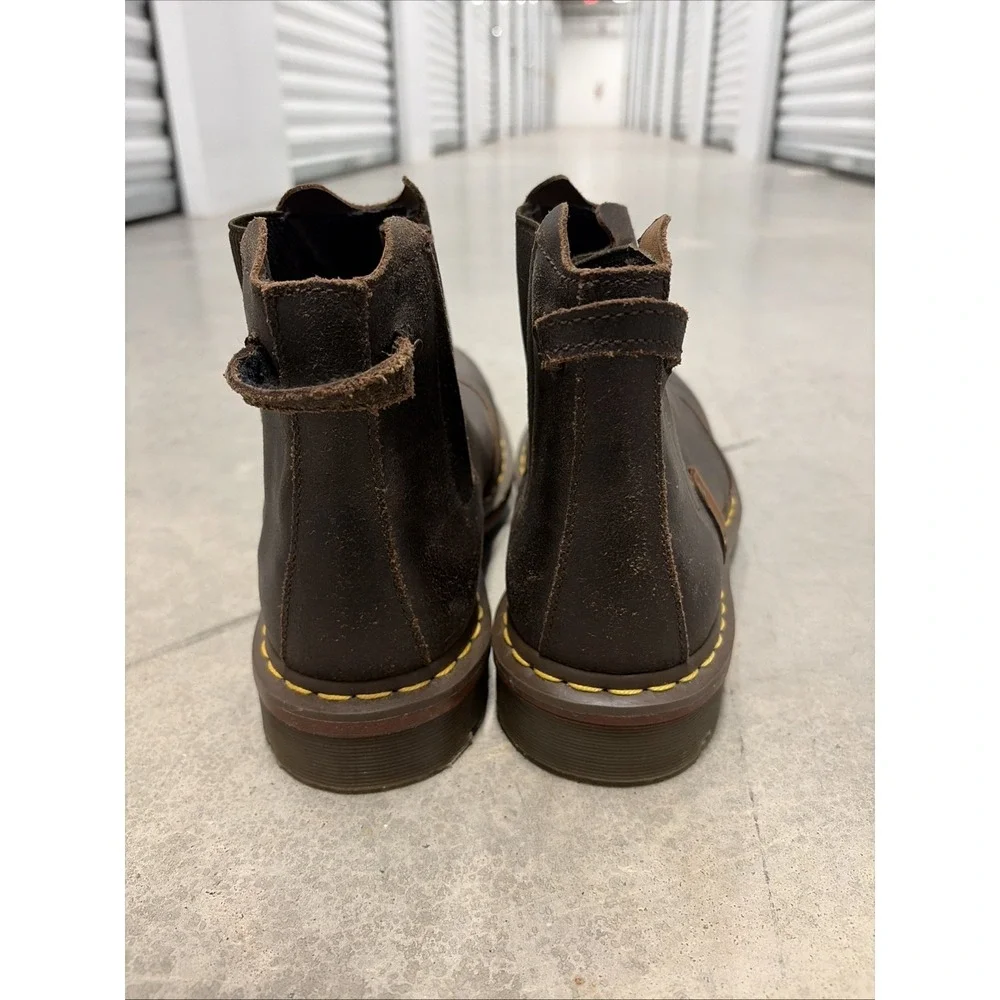 Rare Vintage Discontinued Dr. Martens Chelsea Boot 8B91 Waxed Brown Mens 12 Us